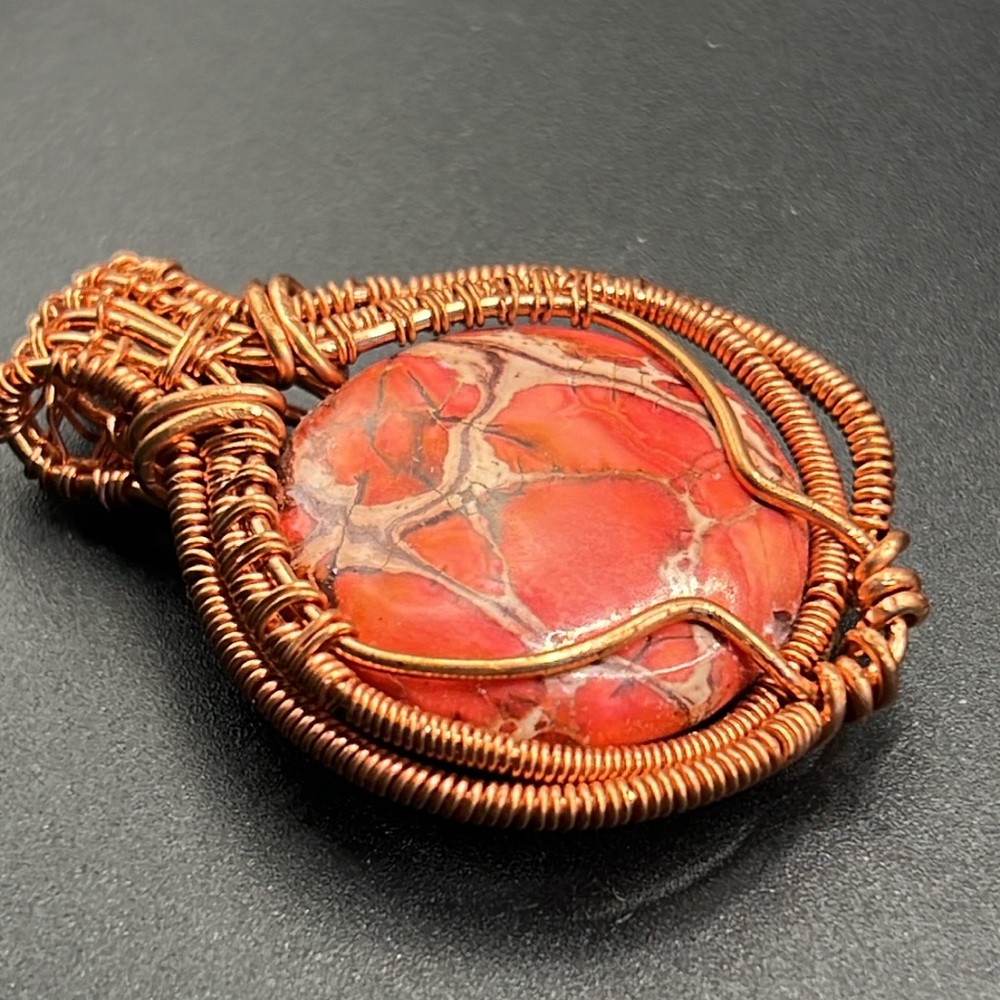 Copper Wire Wrapped Stone Pendants - image 3